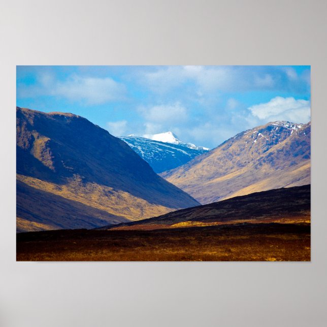 Tittar mot Glen Etive, Skottland Poster (Framsidan)