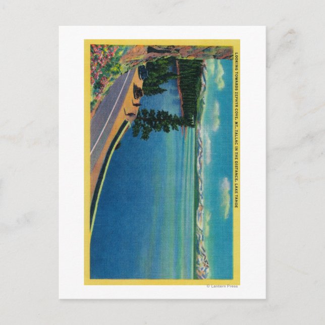 Tittar mot Zephyr Cove, Mt. Tallac in Vykort (Framsida)