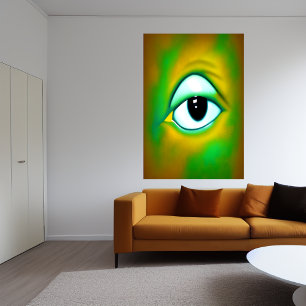 Tittar öga AI Art Poster
