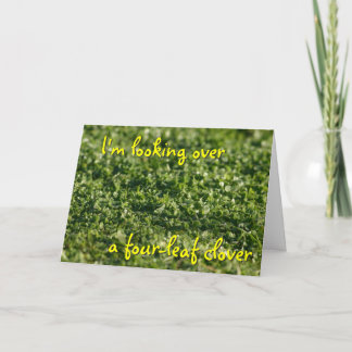 Tittar över ett passande kort för klöverSt