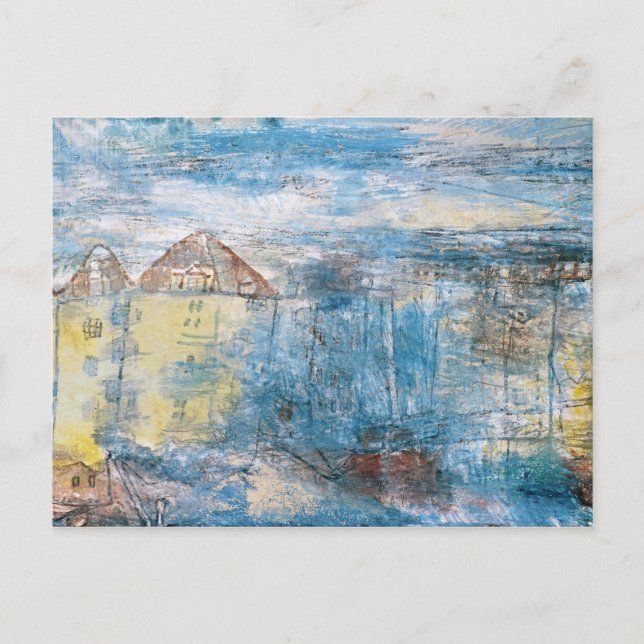 Tittar på en Square, 1912 av Paul Klee Vykort (Framsida)