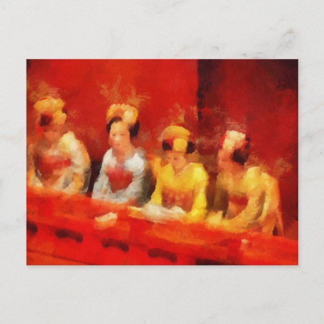 Tittar på Kabuki-konst Vykort (Framsida)