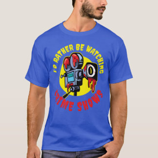 Tittar på kriminalprogram Funnyrue kriminalshow pr T Shirt
