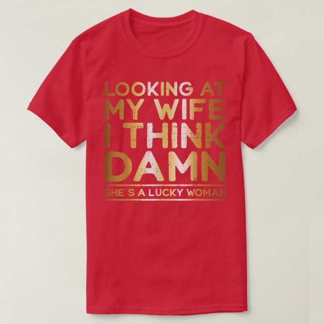 Tittar på min fru, lucky Maka, Funny Make  T Shirt (Design framsida)