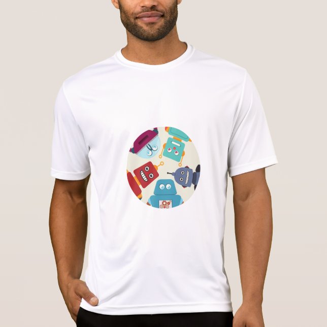 tittar robotar t shirt (Framsida)