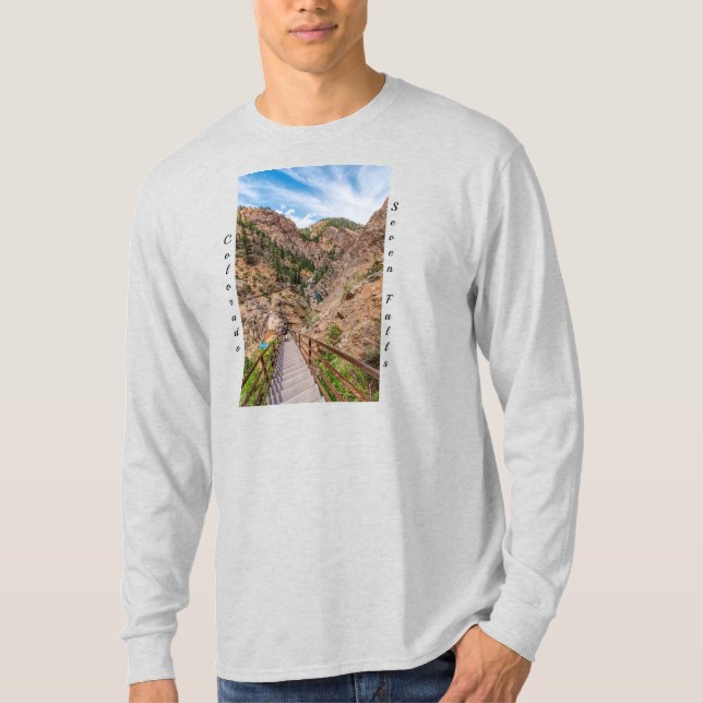 Tittar sju falls Trappor Manar Långärmad T Shirt (Framsida)