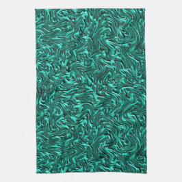 Tittar som en grönt som texturerats av en vägg kökshandduk