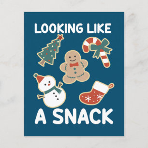 Tittar som en Snack God jul Santa Snack Flygblad