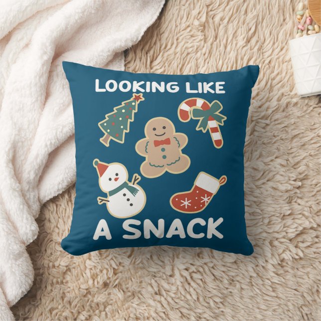 Tittar som en Snack God jul Santa Snack Kudde (Filt)