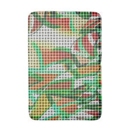 Tittar som vävt basket över ett foto av gräs badrumsmatta