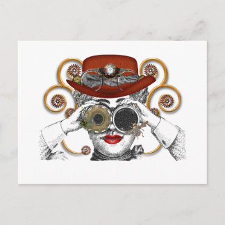 tittar steampunk kille vykort
