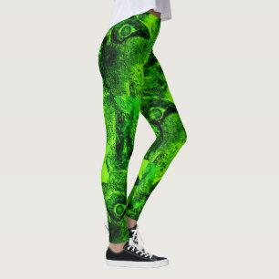 tittar till grönt leggings