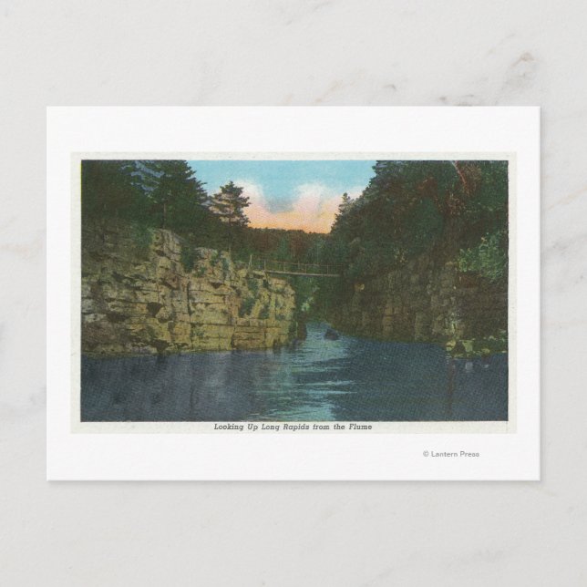 Tittar upp Long Rapids från Flume Vykort (Framsida)