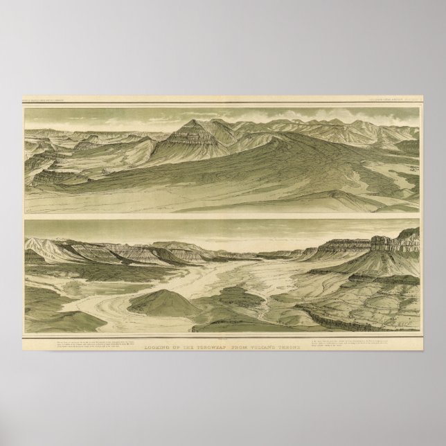 Tittar upp Toroweap från Vulcan's Throne Poster (Framsidan)