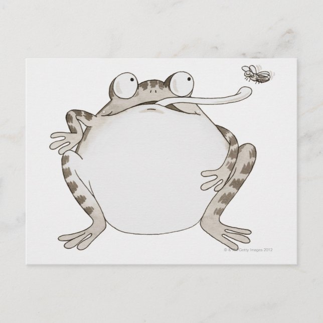 Tittar upp vykort (Framsida)