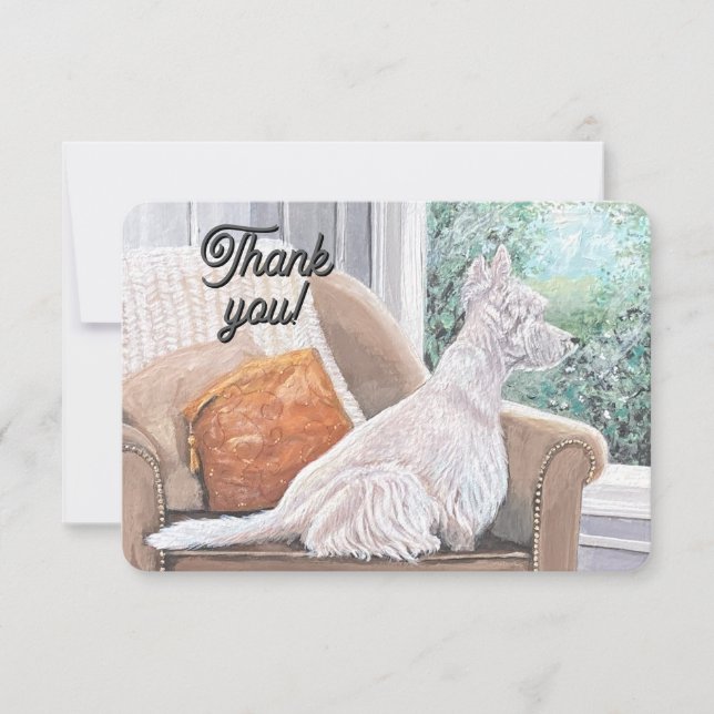 Tittar ut ett fönster tack kort (Framsida)