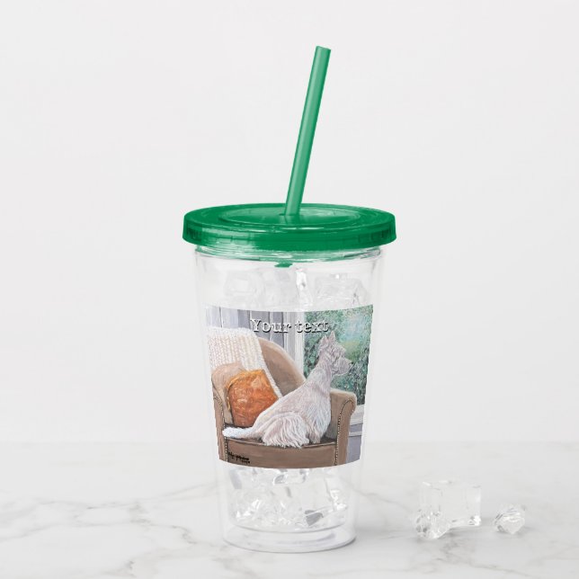 Tittar ut ett fönster take away mugg (Baksida Ice)