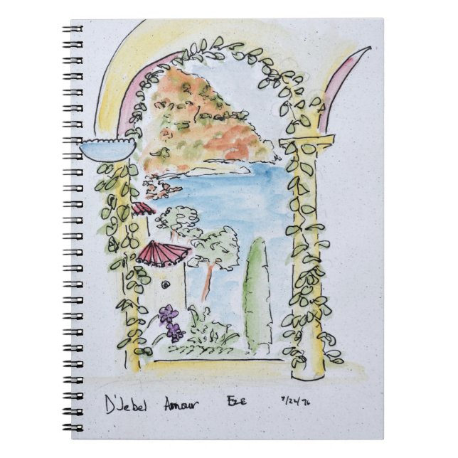 Tittar ut till Medelhavet| Ät, Frankrike Anteckningsbok (Framsidan)