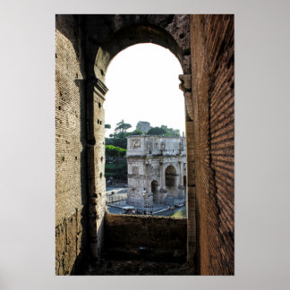 Tittar ut ur Colosseum Poster