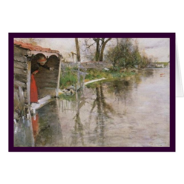 Tittar ut vid kanalen hälsningskort (Framsidan Horizontal)