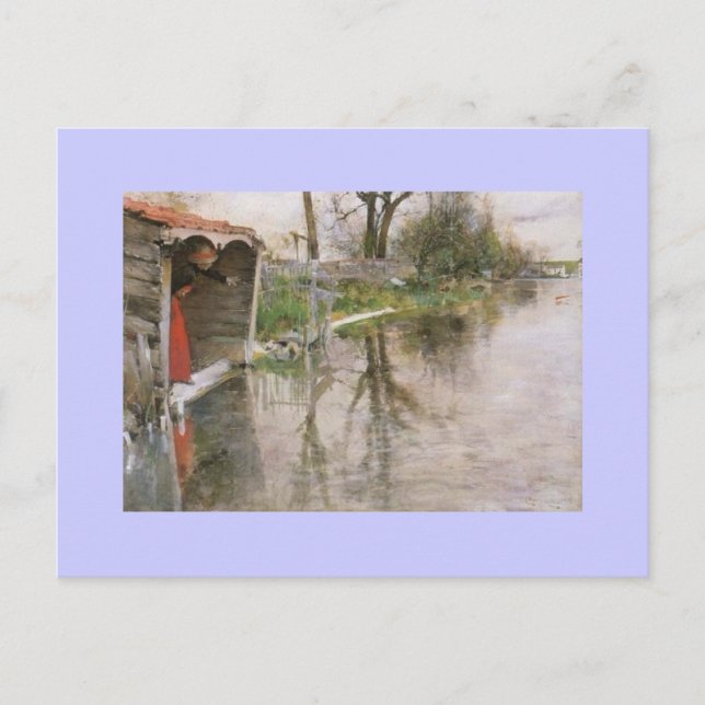 Tittar ut vid kanalen vykort (Framsida)