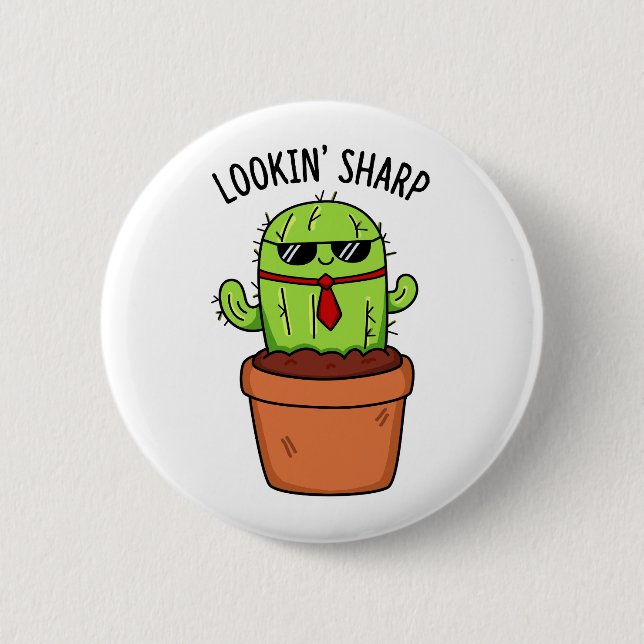 Tittar Vass Funny Cactus Pun Knapp (Framsida)