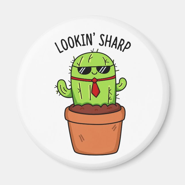 Tittar Vass Funny Cactus Pun Magnet (Framsidan)