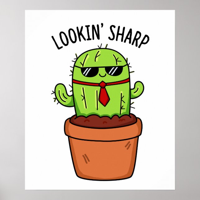 Tittar Vass Funny Cactus Pun Poster (Framsidan)