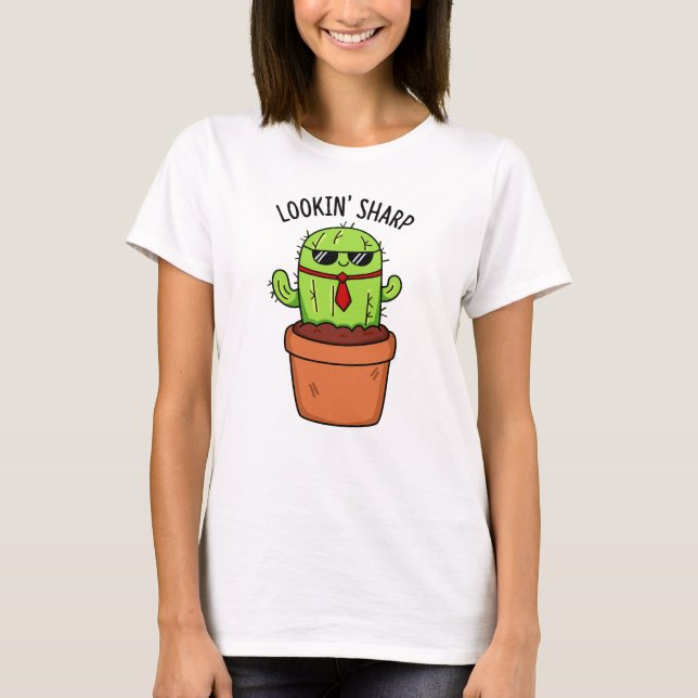 Tittar Vass Funny Cactus Pun T Shirt (Framsida)