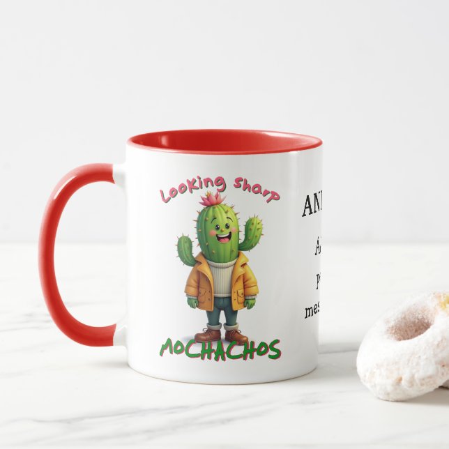 Tittar vass mochachos, cactus älskare anpassningsb mugg (Med munk)