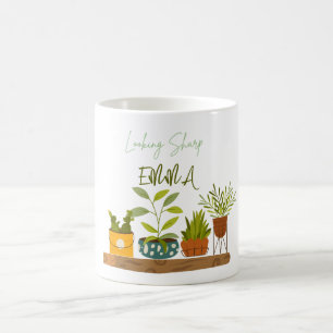Tittar Vassa växtkaktus för växtot Kaffemugg