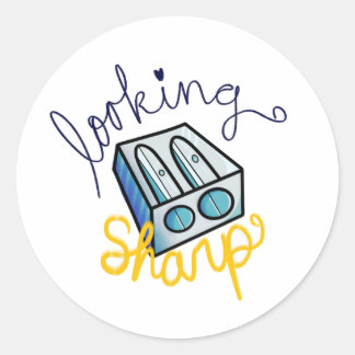 Tittar Vasst! Klassrumsstickers Runt Klistermärke