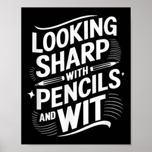 Tittar Vasst med pennor och med Poster