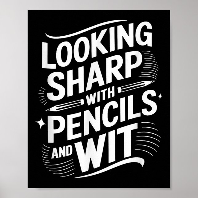 Tittar Vasst med pennor och med Poster (Framsidan)