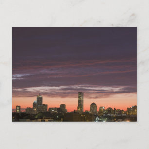 Tittar väster från South Boston vid solnedgång Vykort
