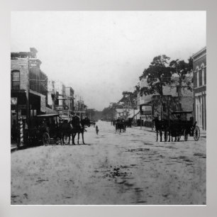 Tittar Väster på Flagler Street Poster