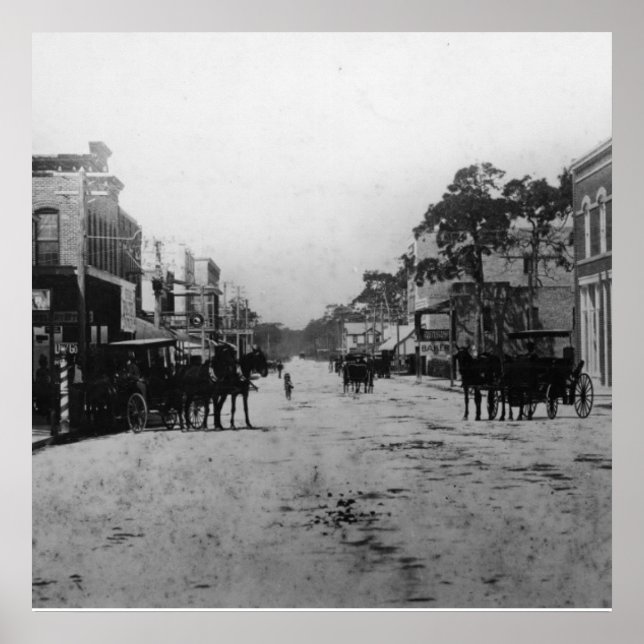 Tittar Väster på Flagler Street Poster (Framsidan)