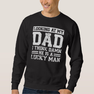Tittar vid Min Pappa I Tänka Far Lång Ärmad Tröja