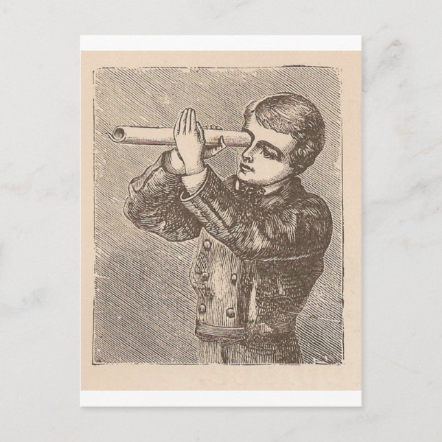 Tittar vid stjärnor vykort (Framsida)