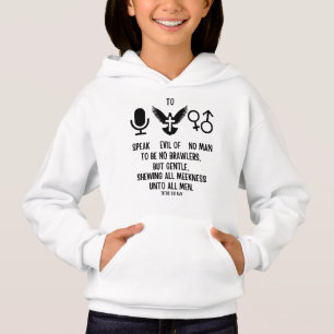 Titus 3:2 KJV Bible Verse Scripture Quote Girl T Shirt