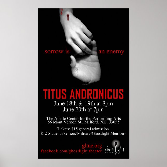 Titus Andronicus Poster (Framsidan)
