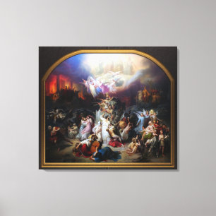 Titus förstör Jerusalem av Wilhelm von Kaulbach Canvastryck