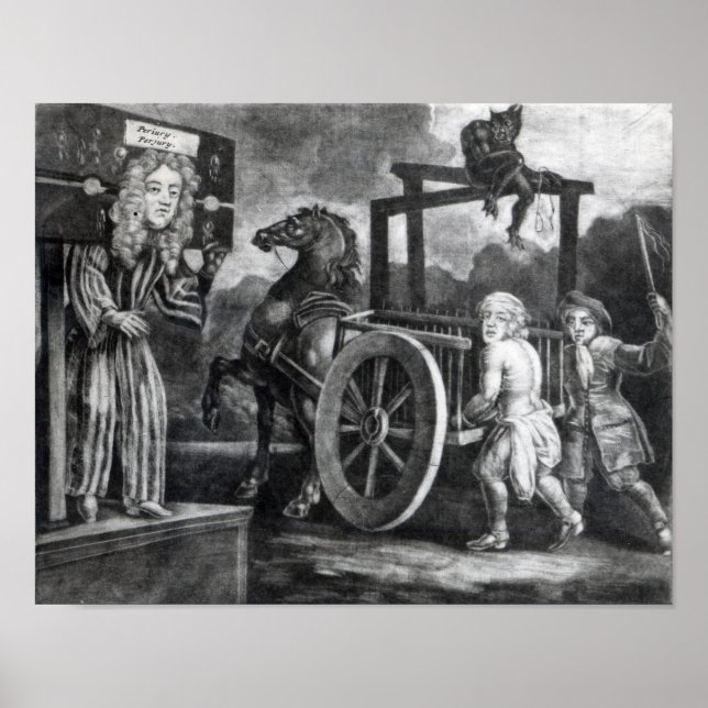 Titus Oates den tredje dagen av hans straff Poster (Framsidan)