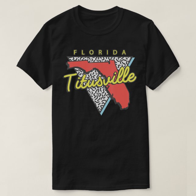 Titusville Florida Retro Triangle FL City  T Shirt (Design framsida)