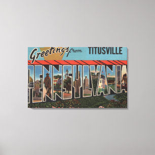 Titusville Pennsylvania - stora brevplatser Canvastryck