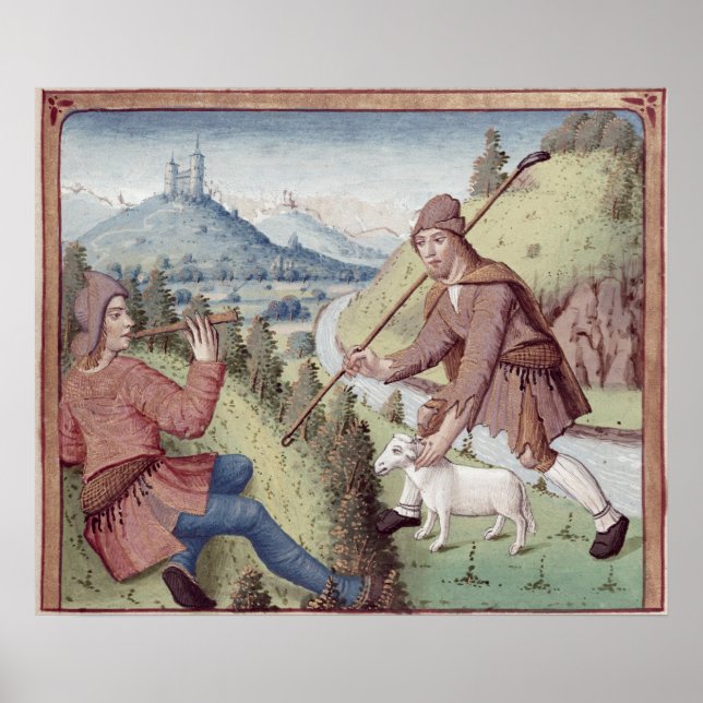 Tityrus möter Meliboeus från "Eclogues" Poster (Framsidan)