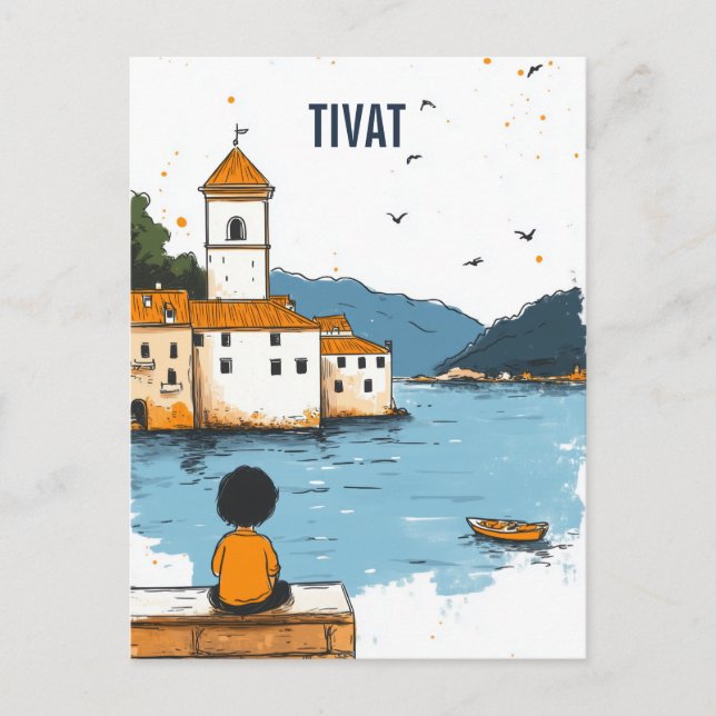 Tivat Montenegro Resa Vykort (Framsida)