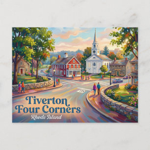 Tiverton Four Corners Rhode Island Vykort
