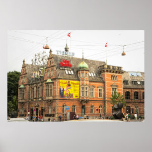 Tivoli arbeta i trädgården Köpenhamnen Danmark Poster