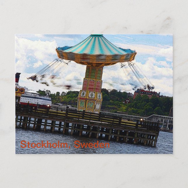 Tivoli Garden tecknad Vykort (Framsida)